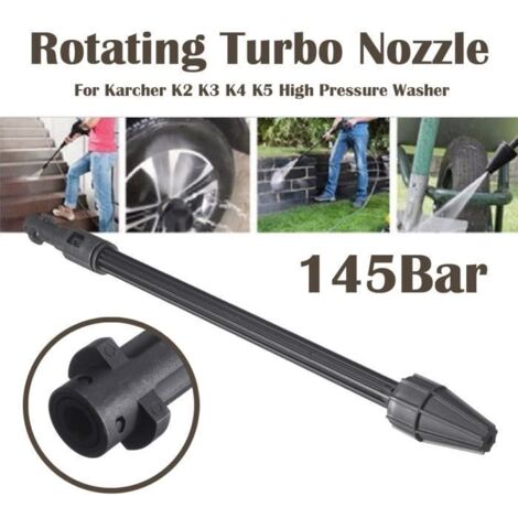 TEMPSA Buse Turbo Rotative 145 Bar pour Nettoyeur Haute pression Karcher K2 K3 K4 K5 (1/4)