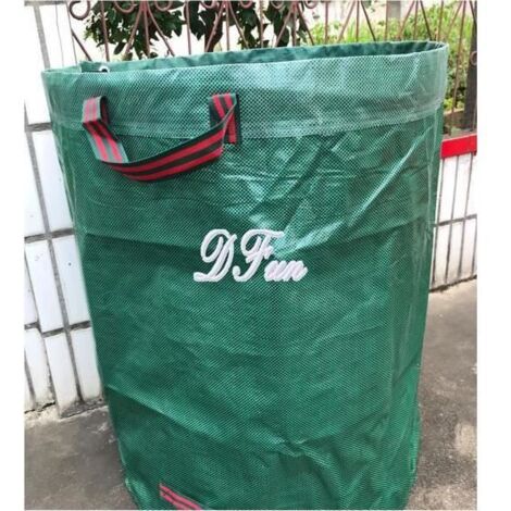 Sac de déchets ordures de jardin XICHAO - 2 x 272L robuste réutilisable herbes feuilles - Vert (1/4)