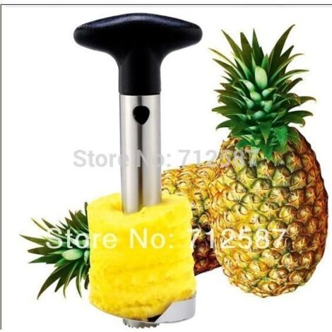 Découpeur d\'Ananas - Inox - Trancheur et Videur - Métallique - Outil de Cuisine - Essentiel (1/4)