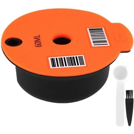 Filtre à café,60ml Réutilisable PP Café Capsule Pod avec Slicone Couvercle pour Bosch Tassimo Machine, Faire Votre Café Préféré (1/4)
