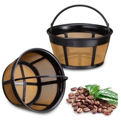 Filtre à Café RéUtilisable, Filtres à Café Panier 45150Tasses Filtre à Café de Remplacement avec Fond en FILTRE A CAFE PERMANENT (1/4)