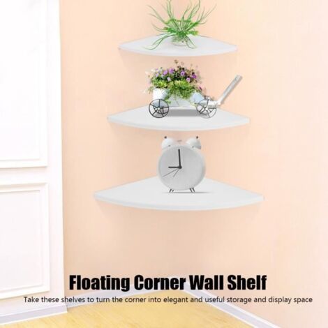 Étagères murales de rangement - TIP - 3pcs - Blanc - PVC - 19x19x18.5cm (1/4)