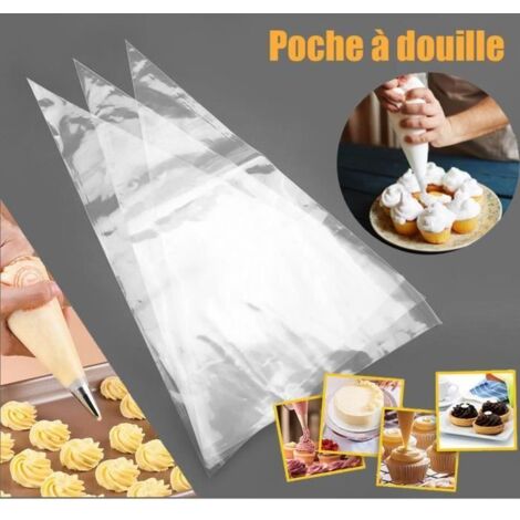 VGEBY® 50Pcs Douille Poche à Douille Pâtisserie Kit Décoration de Gâteaux Crème DIY Réutilisable -CYA (1/4)