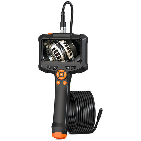Caméra d'inspection endoscopique 4,3'' IPS HD – Étanchéité IP67 – Câble semi-rigide 5m – Lentille 8mm pour tuyaux étroits