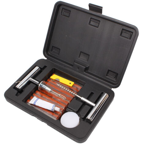 Kit de réparation pneus tubeless – 30 bandes de vulcanisation – Outil d'insertion et sonde spirale – Pour terrains accidentés – Oobest