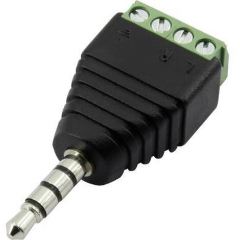 Jack 3.5 mm mâle, droit TRU COMPONENTS 93013c1119 1386615 Nombre de pôles: 4 stéréo noir 1 pc(s) S473851