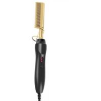 Peigne chauffant électrique fer à friser brosse chauffante brosse lissante multifonctionnelle couleur cuivre