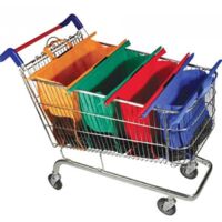 4Pcs shopping de chariot de sacs Foldable Reusable Eco Supermarket Trolley bag