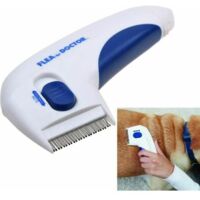 Anti-puces Tête de peigne électrique chien anti-puces tête de lutte contre les poux animaux de compagnie contrôle des puces