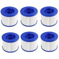 Filtre pour Wave Spa Gonflable Cartouche Filtration Standard et Vissées Pack 6 pour Cosy Spa, Wave Spa, Clever Spa et de Plus