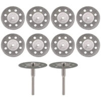 10 Pièces 40mm Disque Diamant De Coupe Avec Mandrins - Pour Verre, Pierre, Céramique Et Bricolage