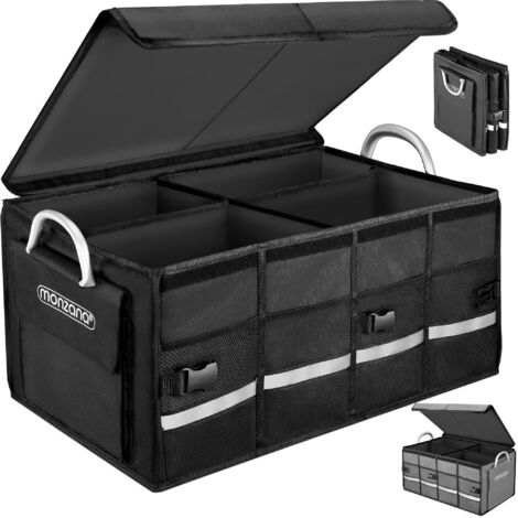 Monzana – Organisateur de coffre de voiture pliable 68L – Polyester Oxford 1680D imperméable – Capacité 25 kg – Dimensions 60x35x30 cm