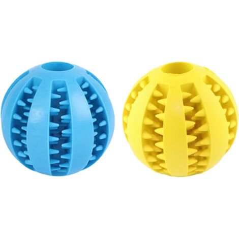 2 Jouet Chien Balles,Balle Chien,Chien Balle À Mâcher Jouet,Balle de Jouet Interactive,Jouet D'intelligence de Dent D'entraînement pour Balle de Chien,pour Les Petits,Moyens,Grands Chiens
