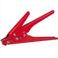 Ribimex – Pince à collier électricien métal – Serre et coupe en 2 temps – Pour câbles électriques jusqu'à 10mm² – Usage professionnel