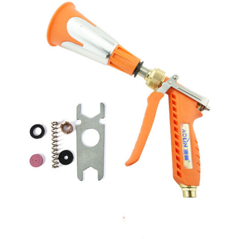 Electric Garden Sprayer – Direct Pressure Spray Gun with Red Plastic Head for Even Watering of Plants & Trees – Orange (1/4)