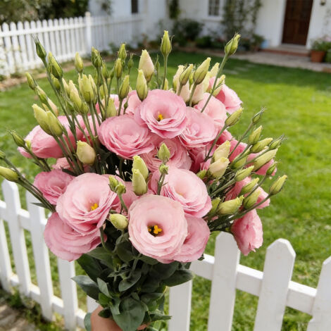 1000 Pink Lucita Lisianthus Seeds – Eustoma for Sowing, Abundant Blooms, Perfect for Pots, Balconies and Flower Beds
