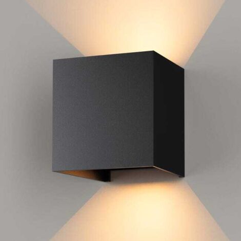 Single Modern LED Wall Light, Indoor Aluminium Fixture, Up & Down Lighting, Warm White (1/5)