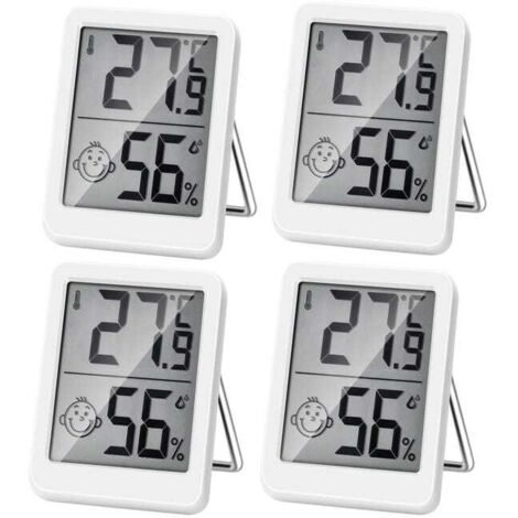 4pcs Digital Indoor Thermometer & Hygrometer, High-Precision Temperature & Humidity Monitor (1/5)