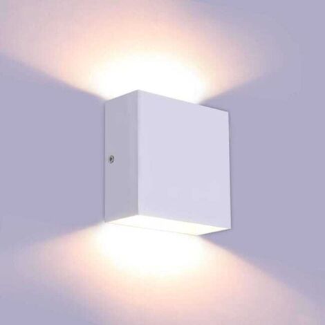 Modern Square LED Wall Light, Indoor Dimmable Lamp, Warm White, 10x10x5cm