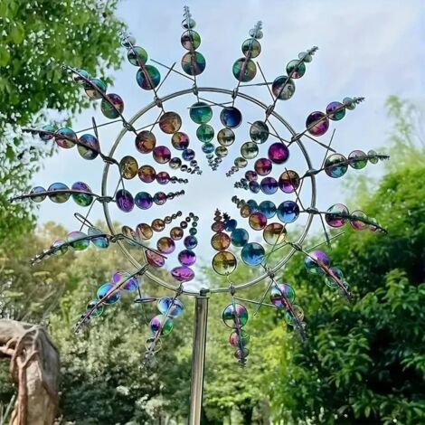 Colorful Garden Wind Chime & Pinwheel, Patio Decoration, Outdoor Garden Ornament