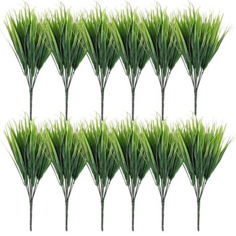 12pcs Artificial Wheat Grass Plants, Decorative Greenery, Garden & Home Accessories (1/5)