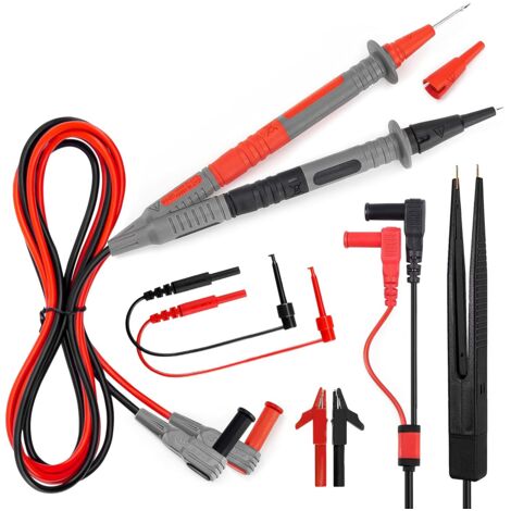 11-Piece Multimeter Test Lead Kit – Flexible Silicone Test Leads Compatible with Fluke, AstroAI, INNOVA, and Clamp Meters for Electrical Testing (1/5)