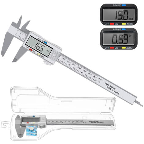 Digital Caliper 0–6 Inches – Large LCD Screen, Inch/mm Conversion, Precision Measuring Tool (1/5)