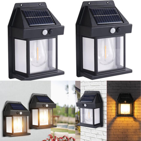 2-Pack Tungsten Solar Wall Lights – Motion Sensor, 3 Modes (1/5)