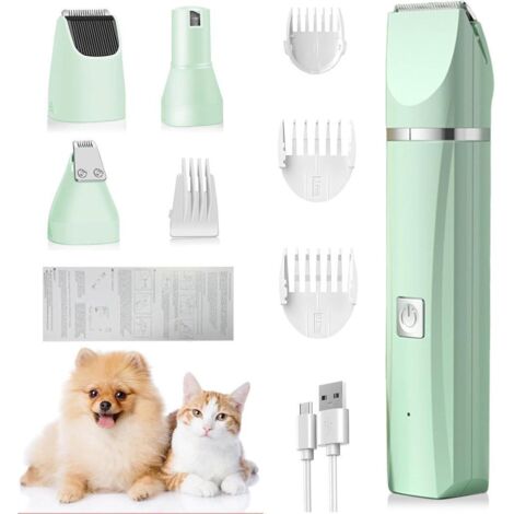 4-in-1 Cordless Dog Clipper – Quiet for Thick Fur, with 7 Accessories and Diamond Nail File (1/5)