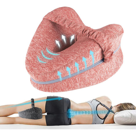 Ergonomic Memory Foam Knee Cushion – Orthopedic Leg Pillow for Side Sleepers, Comfortable Support for Leg Alignment, with Strap and Removable Cover (1/5)