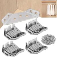 40pcs Stainless Steel Furniture Corner Protectors, Triangular Support Brackets for Tables & Cabinets