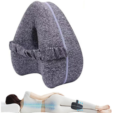 Orthopedic Leg Pillow Knee Sleeping Pillow Ergonomic with Memory Foam for Pressure Relief – For Hips, Legs, Knees, Orthopedic Cushion, Gray (1/4)