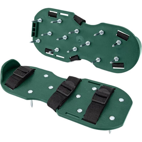 Spike Shoes for Lawn Aerator – for Lawn Ventilation, Manual Scarifier – 2X Spike Shoes with Soles and 42 mm Spikes, Adjustable Lawn Shoes (1/5)