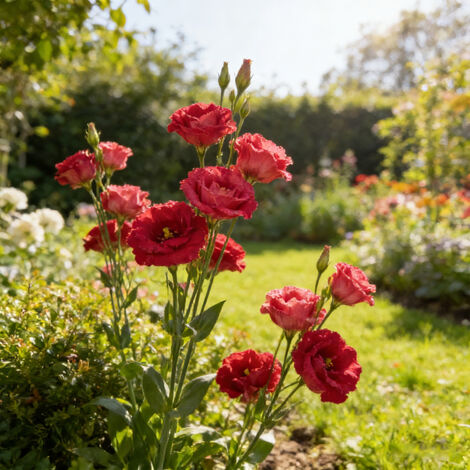 1000 Red Lisianthus Seeds – Classic Double-Flowered Eustoma, Great for Garden and Cut Flowers (1/5)
