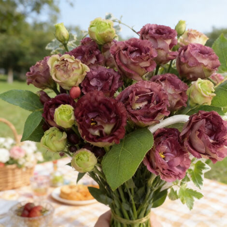 1000 Tea-Coloured Lisianthus Seeds – Elegant Vintage-Style Eustoma, Double Flowers for Garden Borders (1/5)