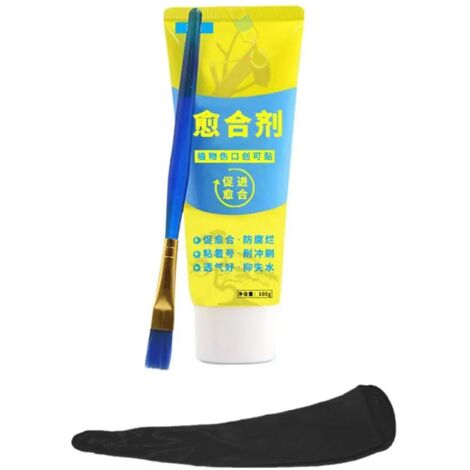 1 pc Tree Wound Sealant with Brush, Pruning Paste Bonsai Protection Black (1/5)