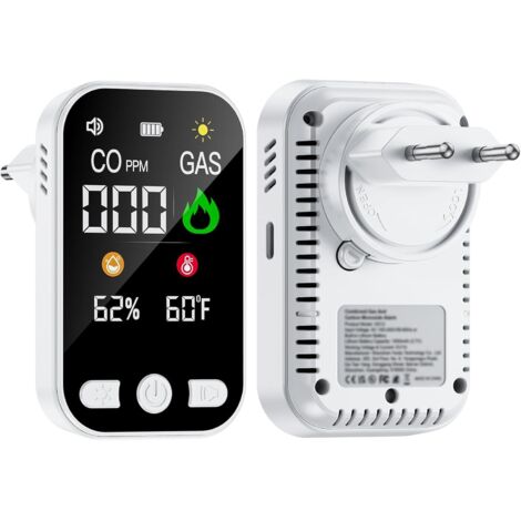 1 Pack Portable CO Detector 4 in 1, Carbon Monoxide Alarm Gas Detector (1/5)