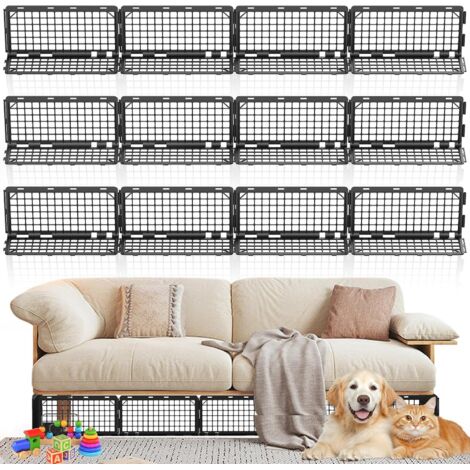 Adjustable Pet Barrier Under Furniture – Blocker for Sofa and Bed with 30 Attachments, Prevents Cats and Dogs from Hiding (1/5)