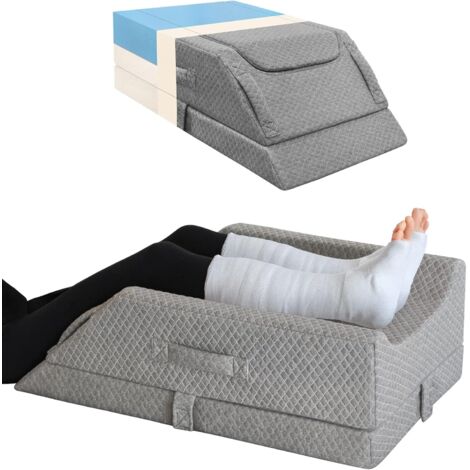 Adjustable Leg Rest Pillow Made of Memory Foam – Leg Elevation Cushion to Improve Blood Circulation and Reduce Swelling, Wedge-Shaped Pillow for Sleeping (1/5)