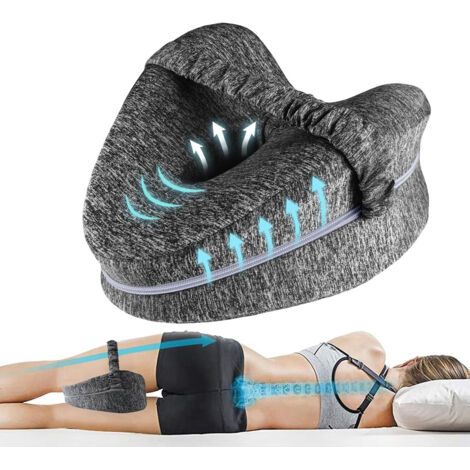Ergonomic Memory Foam Knee Cushion – Orthopedic Leg Pillow for Side Sleepers, Comfortable Support for Leg Alignment, with Strap and Removable Cover (1/5)