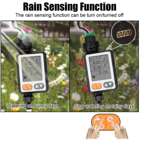 Digital Water Timer – Automatic Irrigation Timer with Rain Sensor ...