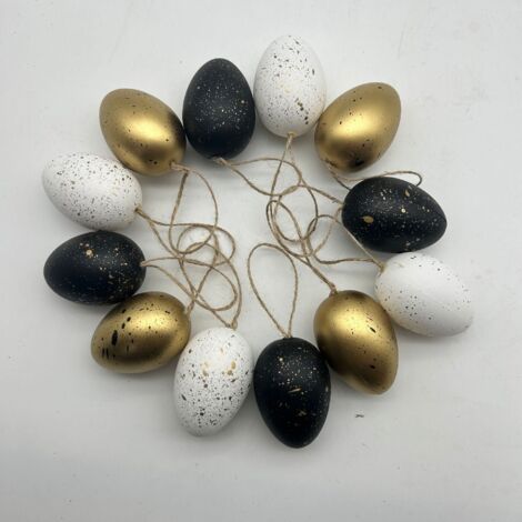 12 Hanging Easter Eggs – Colorful Garden & Terrace Decoration