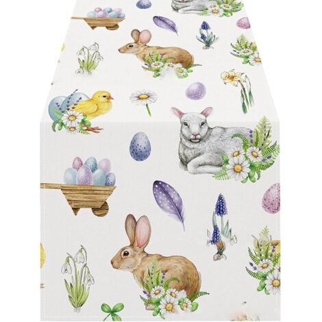 Easter Table Runner 33x183cm – Eggs Spring Decoration Kitchen & Dining (1/4)