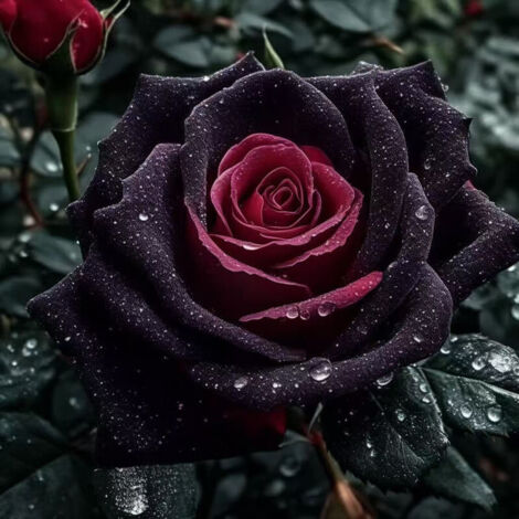 Lot of 200 Black Rose Seeds – Rare flowering plant, ideal for garden and pots, attracts bees and butterflies (1/5)
