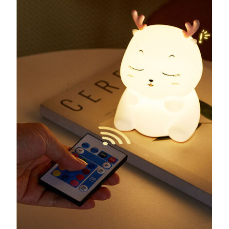 Baby Night Light for Kids, Rechargeable Silicone LED Lamp, Multicolor Glow, Adjustable Brightness with Timer, Touch-Control Night Light for Bedroom or Nursery, SZ2 (1/5)
