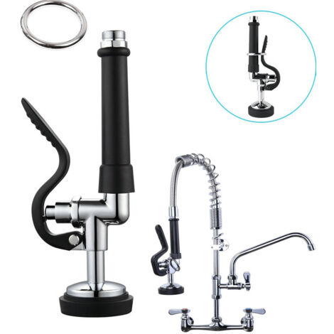 Pre-Rinse Kit for Commercial Sink – Hand Sprayer with 1.42 GPM Valve and Spray Head for Dishwashing, Professional Faucet Parts (1/4)