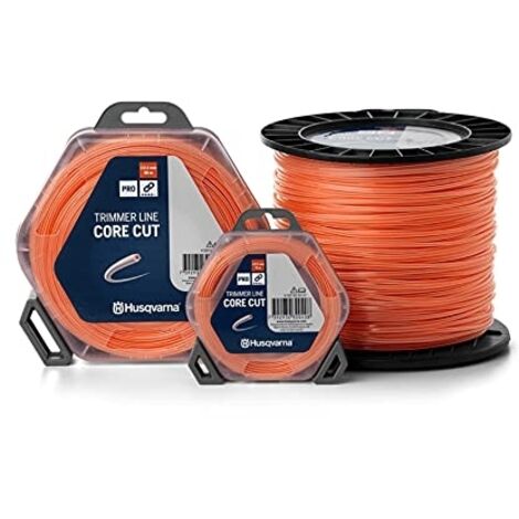 Husqvarna – Fil pour débroussailleuse 597669211 – Orange translucide – Diamètre 2,4 mm – Longueur 90 m pour coupe précise (1/2)