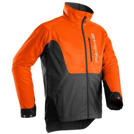Husqvarna – Veste forestière classique XL – 70% polyester sergé, 30% coton – Coupe droite, résistante aux déchirures – Poche poitrine zippée