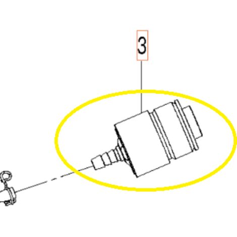 Filtre à carburant 323S15 Husqvarna 574227001 (1/3)