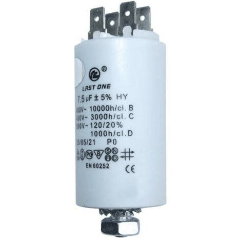 Condensateur Permanent 7.5 Mf 450 V   9010306 Pour SECHE LINGE